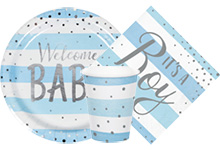 WELCOME BABY BLUE & SILVER                                                                                                                                                                                                                      