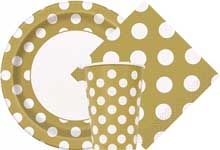 GOLD DOTS TABLEWARE                                                                                                                                                                                                                             