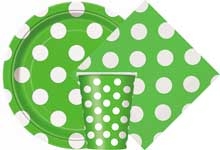 LIME GREEN DOTS TABLEWARE                                                                                                                                                                                                                       