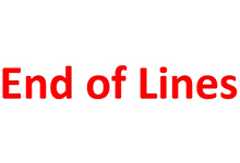 END OF LINES                                                                                                                                                                                                                                    