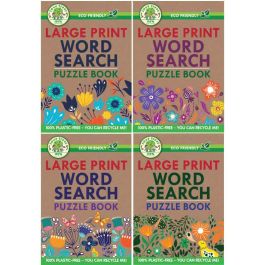 A4 ECO FRIENDLY LARGE PRINT WORD SEARCH PUZZLE BOOK 12S
