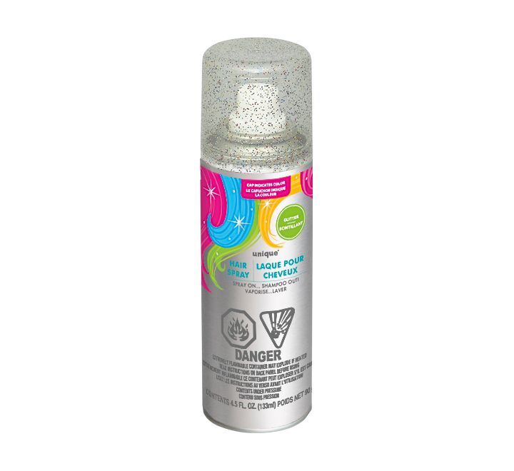 4.5oz SILVER GLITTER HAIRSPRAY