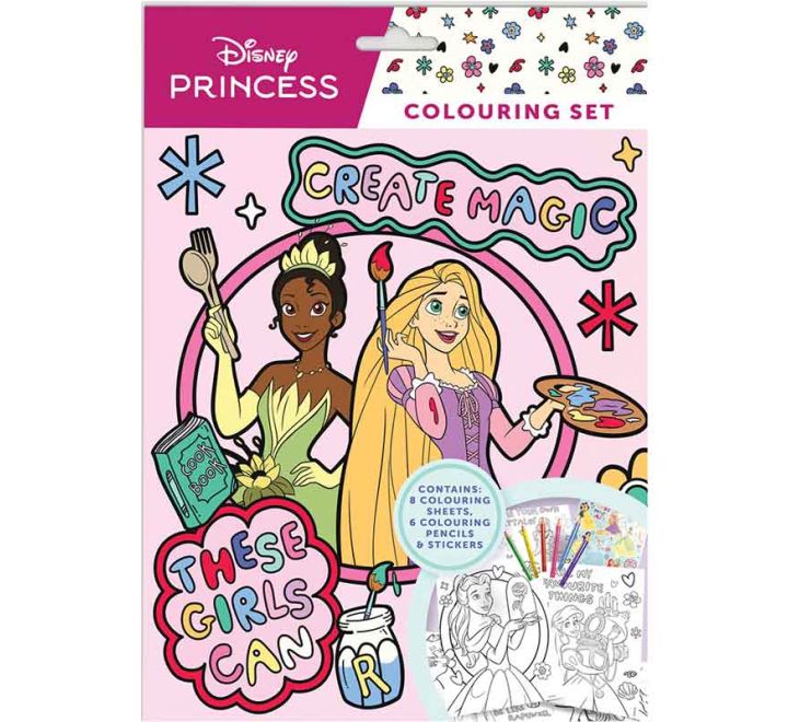 DISNEY PRINCESS COLOURING SET