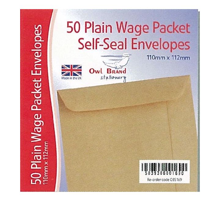 (50) PLAIN WAGE ENVELOPES