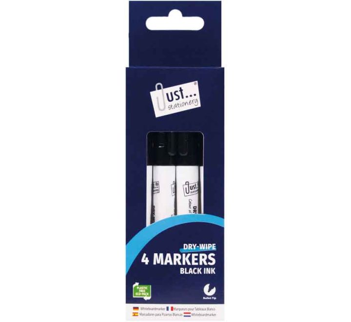 (4) BLACK DRYWIPE MARKERS