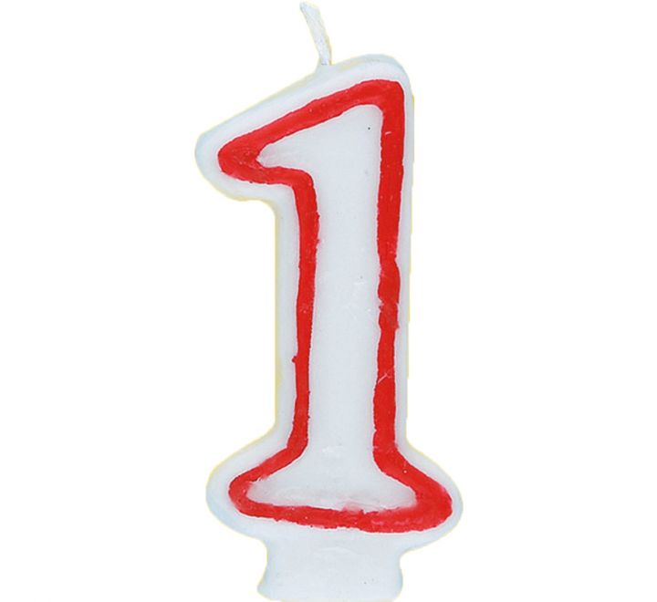 DELUXE NUMERAL NO.1 BIRTHDAY CANDLE