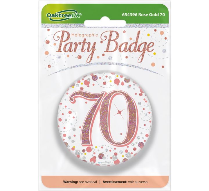 30. Geburtstag Ansteck-Badge – Holografisch In Roségold Für Die Perfekte Party