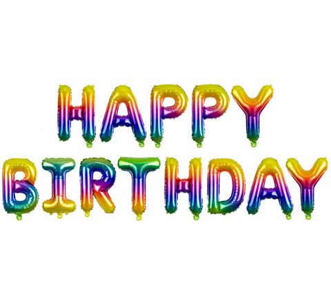 HAPPY BIRTHDAY PASTEL AIR FILL FOIL BALLOON KIT