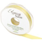 15mm PALE YELLOW ELEGANZA DOUBLE FACED SATIN