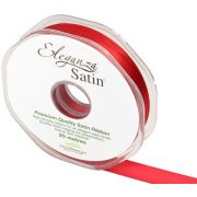 15mm RED ELEGANZA DOUBLE FACED SATIN