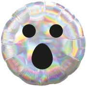 18in IRIDESCENT GHOST FACE FOIL BALLOON
