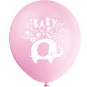 8PK 12in PINK ELEPHANT BALLOONS