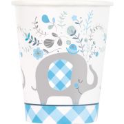 8PK 9oz BLUE ELEPHANT CUPS