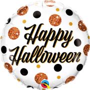 18in HALLOWEEN SPARKLY DOTS FOIL BALLOON