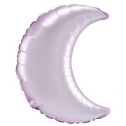 17in PASTEL PINK SATIN CRESCENT FOIL BALLOON 5S