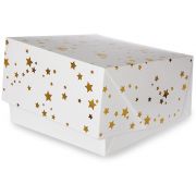10in FOIL GOLD STAR CAKE BOX