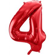 86cm RED NUMBER 4 FOIL BALLOON