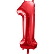 86cm RED NUMBER 1 FOIL BALLOON