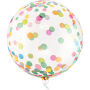 40cm CLEAR BALLOON WITH DOTS