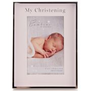 4x6in PINK CHRISTENING DAY PHOTO FRAME