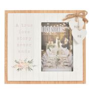 4x6in TRUE LOVE STORY WOODEN PHOTO FRAME