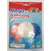 3PK 24in RED/WHITE/BLUE BALLOONS