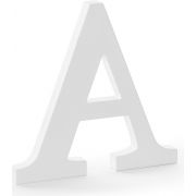 WHITE WOODEN LETTER A