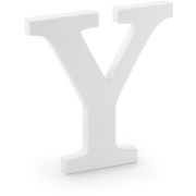 WHITE WOODEN LETTER Y
