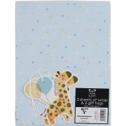 BABY BOY FOLDED GIFT WRAP AND TAGS