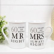60 YEARS MR & MRS MUG SET