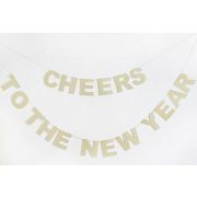 2m GOLD 'CHEERS TO THE NEW YEAR' GLITTER BUNTING