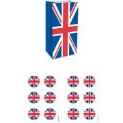 12PK UNION JACK BAGS WITH STICKERS