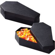 8PK BLACK COFFIN SHAPED TREAT BOXES WITH LID