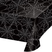 SPIDER WEBS PRINT HALLOWEEN PLASTIC TABLECOVER