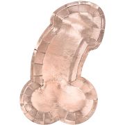 6PK ROSE GOLD WILLY SHAPED PLATES