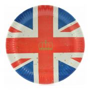 10PK 7IN UNION JACK PAPER PLATES
