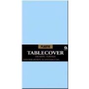 54X108IN PASTEL BLUE PLASTIC TABLECOVER