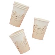8PK BRIDE TO BE PAPER CUPS