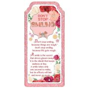 WORD GALLERY DON'T STOP SMILING CERAMIC PLAQUE