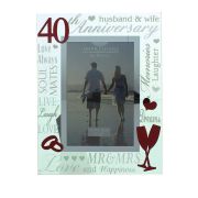 4x6in  40TH ANNIVERSARY 3D WORDS MIRROR FRAME