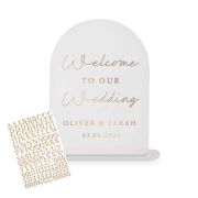 FROSTED ACRYLIC WELCOME SIGN