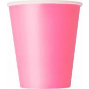 (14) 9OZ HOT PINK CUPS