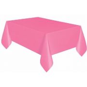 HOT PINK PLASTIC TABLECOVER (COMPACT PACKAGING)