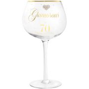 HAPPY 70TH MAD DOTS GIN GLASS