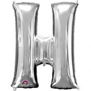 16IN SILVER LETTER H SHAPED FOIL