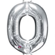 16IN SILVER LETTER O SHAPED FOIL