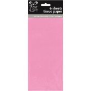 (6) PINK TISSUE PAPER SHEETS  12S