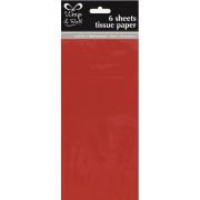 (6) RED TISSUE PAPER SHEETS  12S