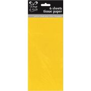 (6) YELLOW TISSUE PAPER SHEETS  12S