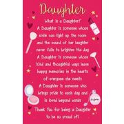 WHAT IS A DAUGHTER KEEPSAKE CARD  6S